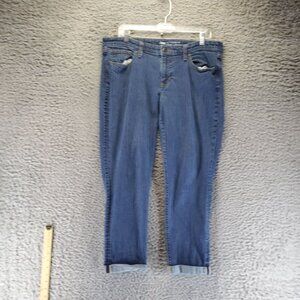Gap Jeans Womens 14 Blue Boyfriend Fit Medium Wash Denim Stretch Relaxed Casual